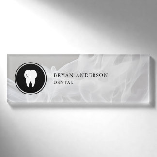 Eleganter Zahnarzt Dentalassistent Magnetisch Namenschild