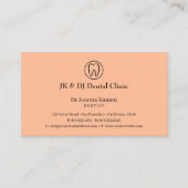 Eleganter Zahnarzt Visitenkarte (Vorderseite)