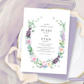 Eleganter, zarter Lavendel, Lila, Pastelhochzeit Einladung