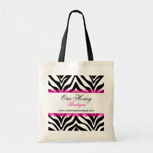Eleganter Zebra-Druck und rosa Tragetasche