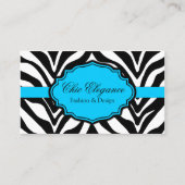 Eleganter Zebra-Druck Visitenkarte (Vorderseite)