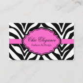 Eleganter Zebra-Druck Visitenkarte (Vorderseite)