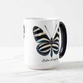 Eleganter Zebra-Langflügel-Schmetterlings-Wrap  Verwandlungstasse (VorderseiteRechts)