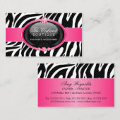 Eleganter Zebra-Mode-Schmuck Visitenkarte (Vorne/Hinten)
