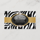 Eleganter Zebra-Mode-Schmuck Visitenkarte (Vorderseite)