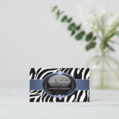 Eleganter Zebra-Mode-Schmuck Visitenkarte (Stehend Vorderseite)