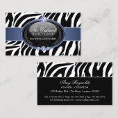 Eleganter Zebra-Mode-Schmuck Visitenkarte (Vorne/Hinten)