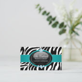 Eleganter Zebra-Mode-Schmuck Visitenkarte (Stehend Vorderseite)
