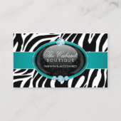 Eleganter Zebra-Mode-Schmuck Visitenkarte (Vorderseite)