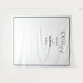 Eleganter zeitgemäßer Hochzeitstag Wandteppich (Vorderseite (Horizontal))