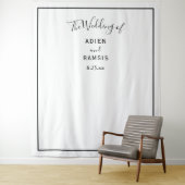 Eleganter zeitgemäßer Hochzeitstag Wandteppich (Beispiel)