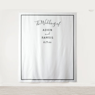 Eleganter zeitgemäßer Hochzeitstag Wandteppich