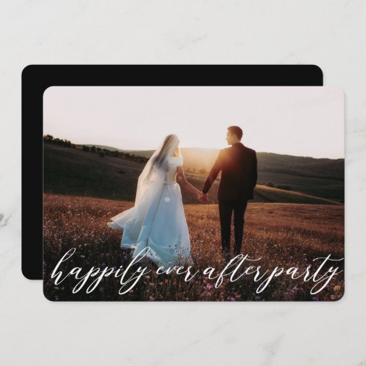 Eleganter zeitgenössischer Hochzeitsinvit Einladung (Vorne/Hinten)