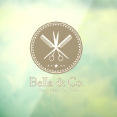 Eleganter zeitloser Beruflicher Friseur und Schönh Fensteraufkleber (Blatt 3)