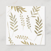 Eleganter zeitloser Soft Gold BlumenMinimalismus Begleitkarte (Rückseite)