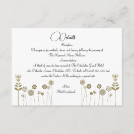 Eleganter zeitloser Soft Gold BlumenMinimalismus Begleitkarte