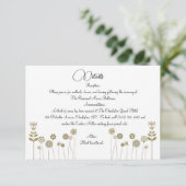 Eleganter zeitloser Soft Gold BlumenMinimalismus Begleitkarte (Stehend Vorderseite)