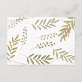 Eleganter zeitloser Soft Gold BlumenMinimalismus Begleitkarte (Rückseite)