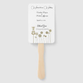 Eleganter zeitloser Soft Gold BlumenMinimalismus Fächer (Rückseite)