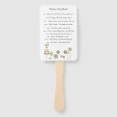 Eleganter zeitloser Soft Gold BlumenMinimalismus Fächer (Vorderseite)