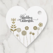 Eleganter zeitloser Soft Gold BlumenMinimalismus Geschenkanhänger (Rückseite)