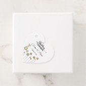 Eleganter zeitloser Soft Gold BlumenMinimalismus Geschenkanhänger (Beispiel)