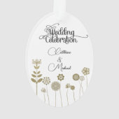 Eleganter zeitloser Soft Gold BlumenMinimalismus Ornament (Rückseite)