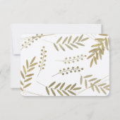 Eleganter zeitloser Soft Gold BlumenMinimalismus RSVP Karte (Rückseite)