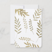 Eleganter zeitloser Soft Gold BlumenMinimalismus RSVP Karte (Rückseite)