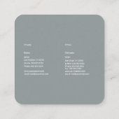 Eleganter Zen Quadratische Visitenkarte (Rückseite)