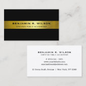 Eleganter zertifizierter öffentlicher Rechnungsfüh Visitenkarte (Vorne/Hinten)