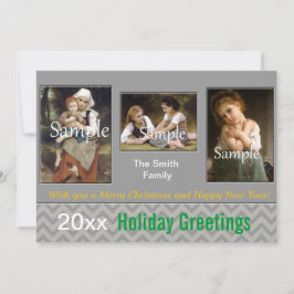 Eleganter Zickzack Feiertag, Weihnachten, Neues Ja Feiertagskarte