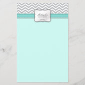 Eleganter Zickzack Moderner Grauer, Weiß und Blau- Flyer (Vorne)