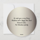 Eleganter Zinnwein und blasses Gold Weihnachten (Rückseite)