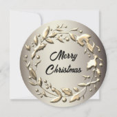 Eleganter Zinnwein und blasses Gold Weihnachten (Vorderseite)