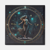 Eleganter Zodiac Personalisiert Office Space Magnet (Vorne)