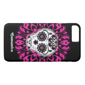 Eleganter Zuckerschädel Case-Mate iPhone Hülle (Rückseite (Horizontal))