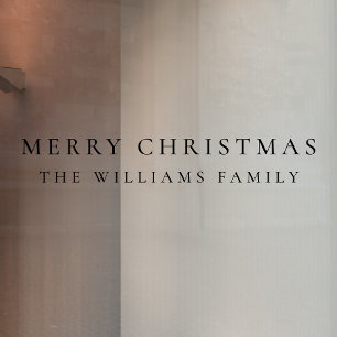 Eleganter Zugang zu Weihnachtsfamilien Fensteraufkleber