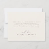 Eleganter Zweig des Olive Watercolor Dankeskarte (Rückseite)