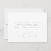 Eleganter Zweig des Olive Watercolor Dankeskarte (Rückseite)