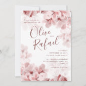 Eleganter Zweig Sakura Moderner Frühling Einladung (Vorderseite)