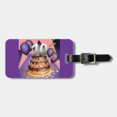 Elegantes 10-jähriges Celebration Cake Design Gepäckanhänger (Vorderseite horizontal)