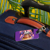 Elegantes 10-jähriges Celebration Cake Design Gepäckanhänger