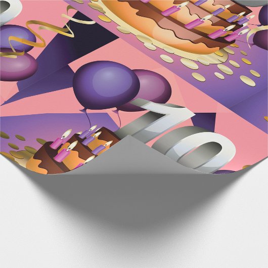 Elegantes 10-jähriges Celebration Cake Design Geschenkpapier