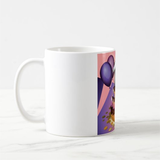 Elegantes 10-jähriges Celebration Cake Design Kaffeetasse (Links)