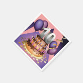 Elegantes 10-jähriges Celebration Cake Design Serviette (Ecke)