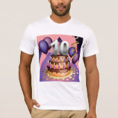 Elegantes 10-jähriges Celebration Cake Design T-Shirt (Vorderseite)