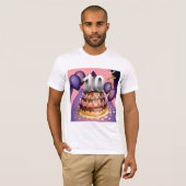 Elegantes 10-jähriges Celebration Cake Design T-Shirt (Vorne ganz)