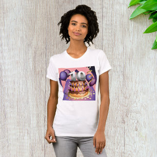 Elegantes 10-jähriges Celebration Cake Design T-Shirt