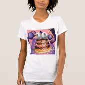 Elegantes 10-jähriges Celebration Cake Design T-Shirt (Vorderseite)